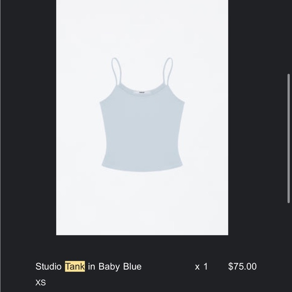 Studio Tops - Tank air studio tank baby blue size XS. Brand new with tags